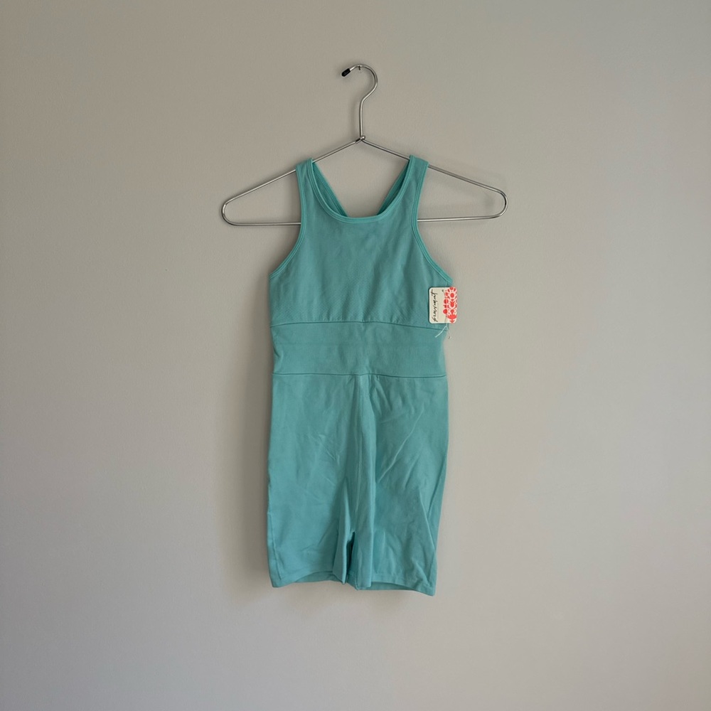 FP MOVEMENT BY FREE PEOPLE EVERY SINGLE TIME RUNSIE CASCADE TURQUOISE XS/S NWT